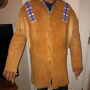Fringe buckskin coat